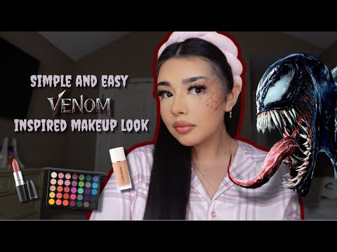 VENOM Inspired makeup look | Easy & Simple!