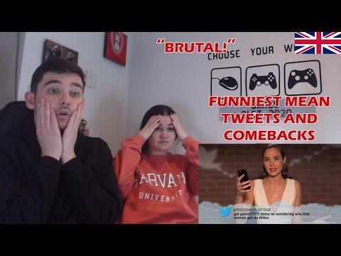 British Couple Reacts to FUNNIEST CELEBRITY MEAN TWEETS AND COMEBACKS