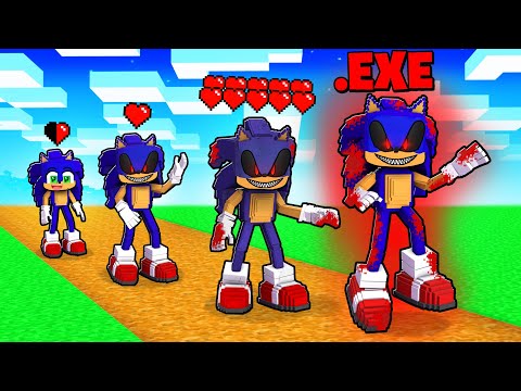 Growing Up as SONIC.EXE in Minecraft!