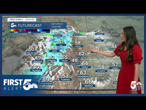 High winds and snow for the mountains, but I-25 stays warm and dry on Saturday