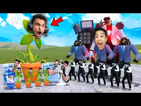 جيش رأس النبتات شتبي دوب دوب يس يس الجديد ضد جيش رأس التلفاز والقائد عبده ماندو.!! 🔥😱 | Garry's Mod