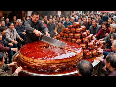 安徽大哥的大肉摊爆火！10元4两一块日卖350斤，香港澳门食客都专程来抢#小食光光