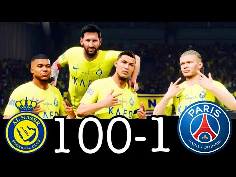 FC 24 -MESSI RONALDO NEYMAR & MBAPPE | ALL STARS |  AL NASSR 100-0 MANCHESTER UNITED