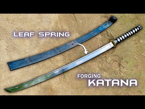 Katana making | How to make a katana | Forging a REAL Katana from Rusty Leaf Spring 🗡🗡️#swordmaking 
