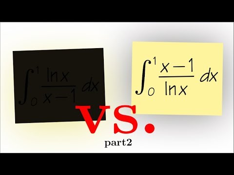 Feynman technique: integral of (x-1)/ln(x) from 0 to 1