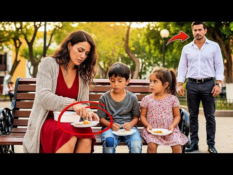 MILLONARIO VE A UNA MAMÁ COMPARTIR UN PLATO DE COMIDA CON SUS HIJOS… LO QUE PASÓ DESPUÉS FUE HERMOSO