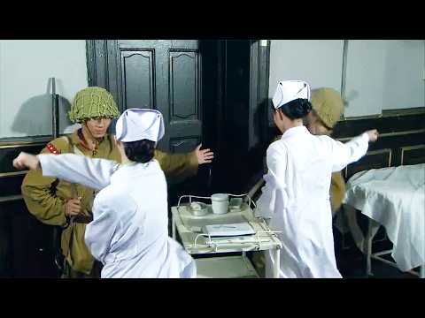 Two female agents as nurses infiltrated a Japanese base and wiped out all soldiers with pistols.