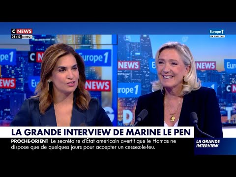 Marine Le Pen, invitée de la matinale de Sonia Mabrouk sur CNEWS et Europe 1