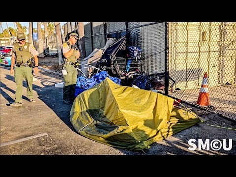 Friday Homeless Encampment Cleanup Underway at Venice Beach