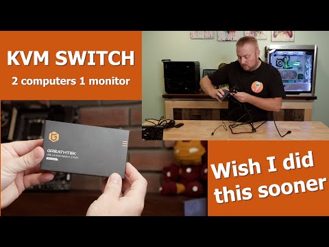 My First KVM Switch (2 computers 1 monitor)