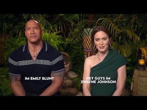 Dwayne Johnson and Emily Blunt being Dwayne and Emily for 8 minutes