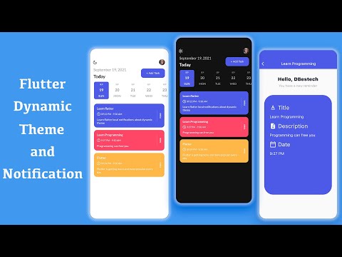 Flutter Dynamic Theme Change | Local Push Notification | Get Storage | Beginners App iOS | Android