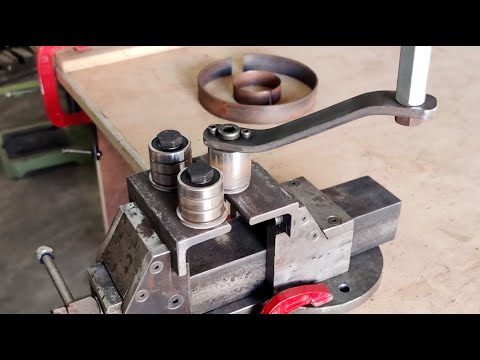 Make A Simple Metal Roller Bender || Bench Vise Metal Bender