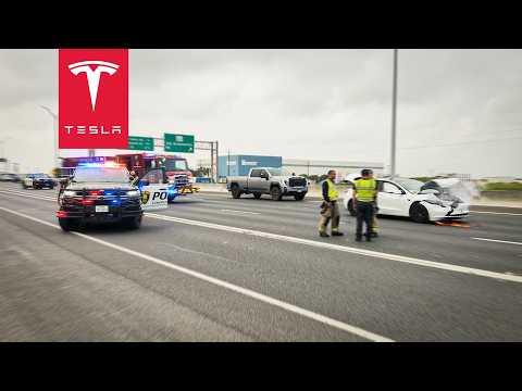 INSANE TESLA FSD CRASH CAUGHT ON DASHCAM