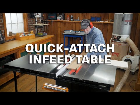 Quick-Attach Table Saw Infeed Table