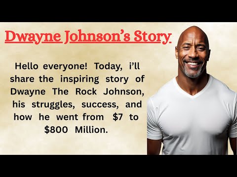 Dwayne Johnson's Story || Learn English Through Story Level 1 π₯|| Graded Reader | Listening Practice