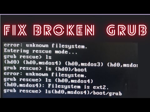 Fix broken grub on linux
