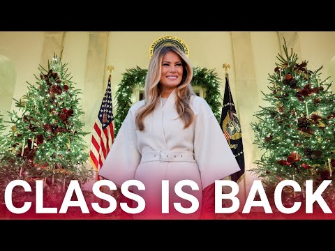 Melania Trump unveils stunning White House Christmas decorations as Jill Biden is mocked