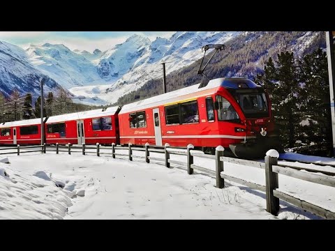Winterwunderland Schweiz per Bahn - Bernina-Bahn: Die Gegensätzliche