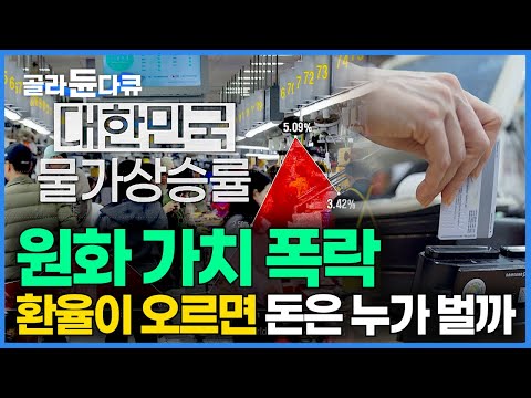"환율 상승, 원화 가치 폭락" 원화가 휴지 조각이 되면 돈은 누가 벌까?｜환율 상승 → 인플레이션 → 소득·자산 재분배｜돈을 벌어도 가난한 이유｜다큐프라임｜#골라듄다큐