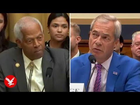 Nigel Farage clashes with Hank Johnson over Elon Musk ties