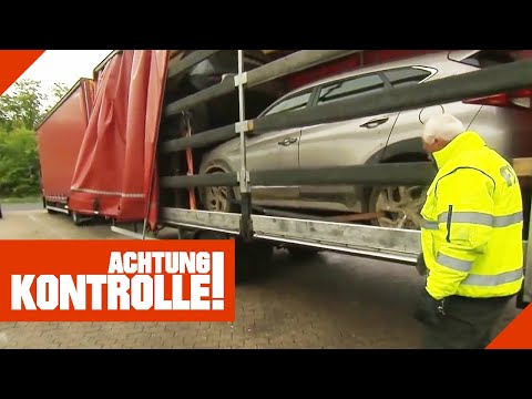 Geklaute Autos? LKW transportiert neuwertige Autos ohne Papiere 1/2 | Achtung Kontrolle | Kabel Eins