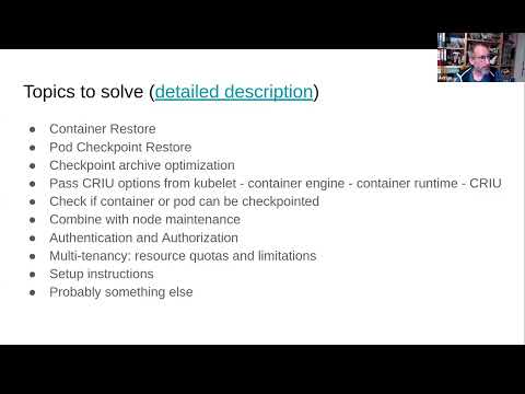 WG Checkpoint Restore Meeting for 2025-12-18