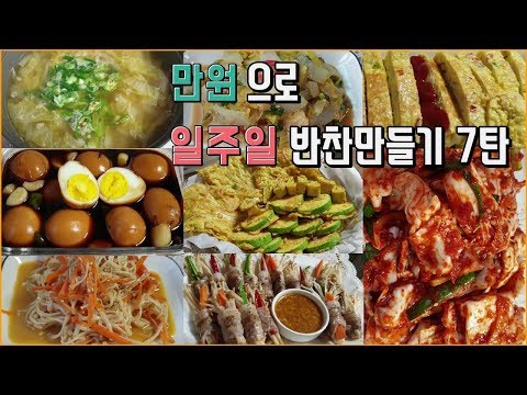 [구름이네일상] 만원으로 일주일반찬만들기7탄/만원으로 장보기/(Making a week's side dish)
