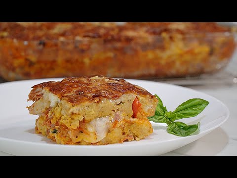 SAVOURY Pepperoni BREAD PUDDING Pizza Style