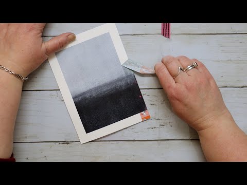 Creating abstract landscapes on a gelatin plate: monotype printing with a gel press