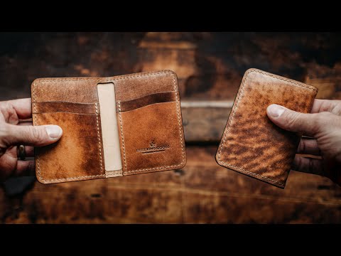 $500 HANDMADE WALLET using SHELL CORDOVAN  || HYPER ASMR