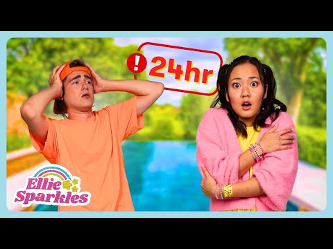 Ellie Sparkles Show - 24 HOUR POOL CHALLENGE 😲 | Best Shows for Girls | WildBrain Zigzag