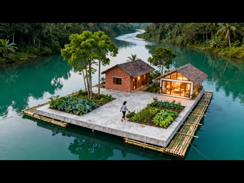 Talented woman builds luxurious lakeside VILLA in 101 days | From start to finish by @LýPhúcNhi