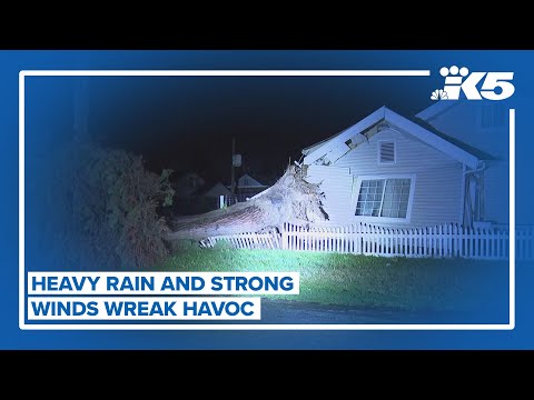 Heavy rain and powerful winds across western Washington