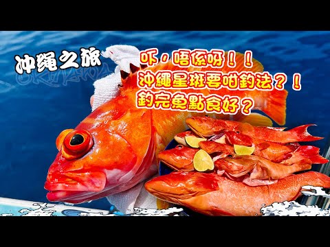 【漁人推介】沖繩之旅EP 3 阿火帶大家到沖繩釣魚，沖繩如何釣星斑？釣大魚先要釣三鬚？用什麼釣組？什麼魚餌？什麼釣具？民宿製作海鮮大餐，咁多星斑點食好？那種星斑比較好吃？每人50元的海鮮餐有什麼菜式？