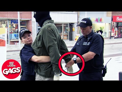 Wanted Criminal Caught Escaping From Cop | Just For Laughs Gags