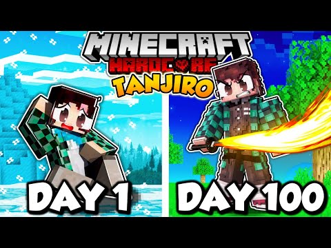 I Survived 100 DAYS as TANJIRO in Demon Slayer Minecraft!