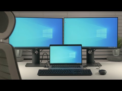 Laptop and Two Monitors - No Dock Required