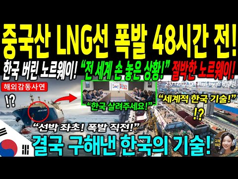 [해외감동사연] 배신하더니 무릎꿇었다! 중국산 LNG선 균열, 48시간 후 폭발!! 노르웨이가 한국에 긴급SOS