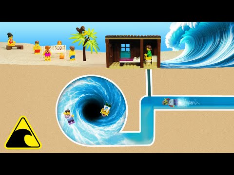 Children Sucked into Vortex - Tsunami Dam Breach Experiment