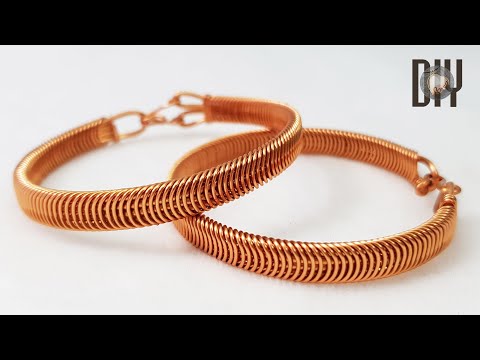 Coil spring bracelets | thick bangles | Unisex | How to make | Wire jewelry | Handmade | DIY 565