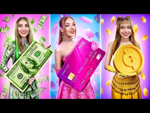 Cent vs Dollar vs Million Girl! Girls From ATM in Real Life