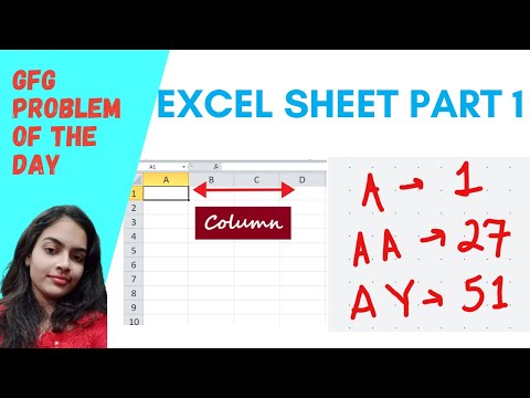 Excel Sheet Column Number Part 1 gfg GeeksforGeeks Daily Challenge | Amazon