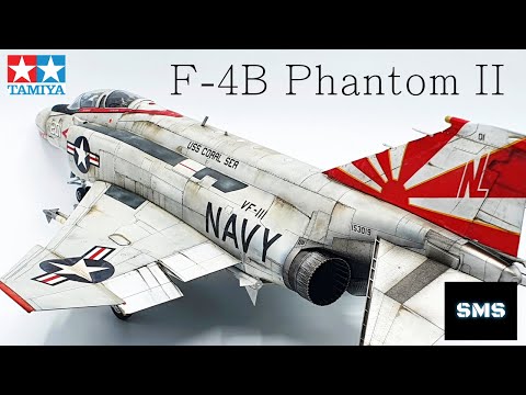 Tamiya NEW 1/48 F-4B Phantom II VF-111. Full build aircraft model kit #61121