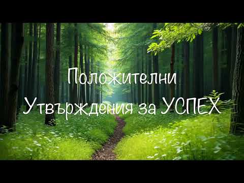 ПОЛОЖИТЕЛНИ УТВЪРЖДЕНИЯ ЗА УСПЕХ