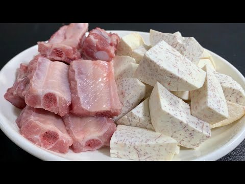 香芋搭配排骨是绝配，外婆教我做法，出锅香芋软糯鲜香，排骨软烂入味，飘香四溢#美食製作 #美食教程 #家常菜