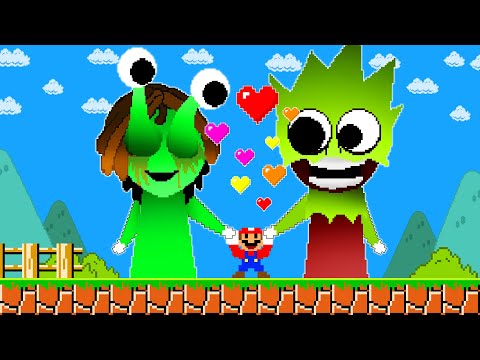 Super Mario Bros. But Mario vs Owakcx rescue Vineria Sprunki | PixSaga Mario