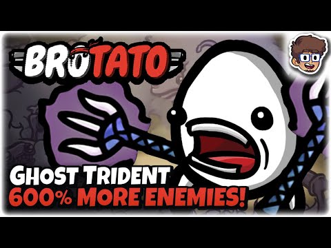 Using Ghost Trident to Get 600% MORE ENEMIES!! | Brotato: Modded