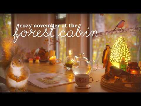 A Quiet Day with Forest Visitors, Cozy Baking and Making Winter Art at the Cabin in Norway