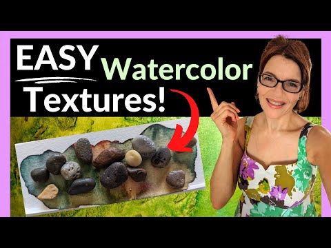 EASY Watercolor Texture Techniques (from everyday household items!)